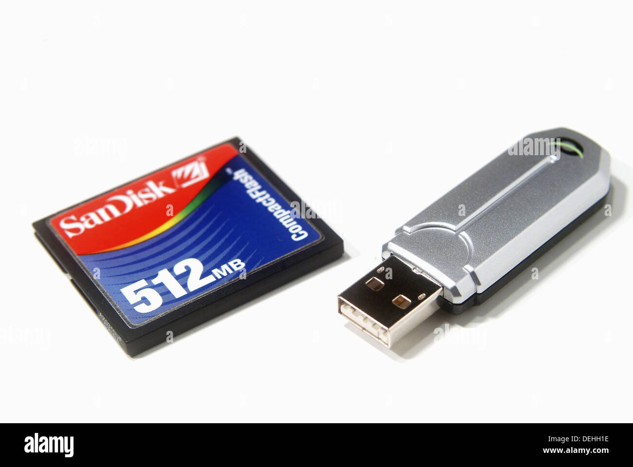 Flash card for digital camera and USB memory key Stock Photo Alamy
