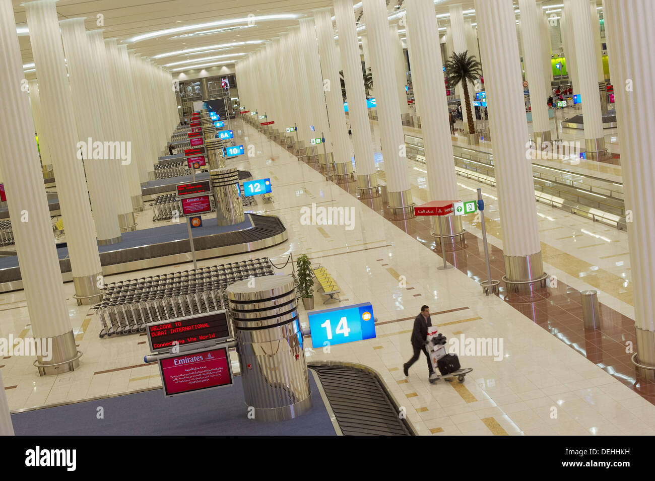 baggage claim area at the new dubai airport terminal 3 dedicated to