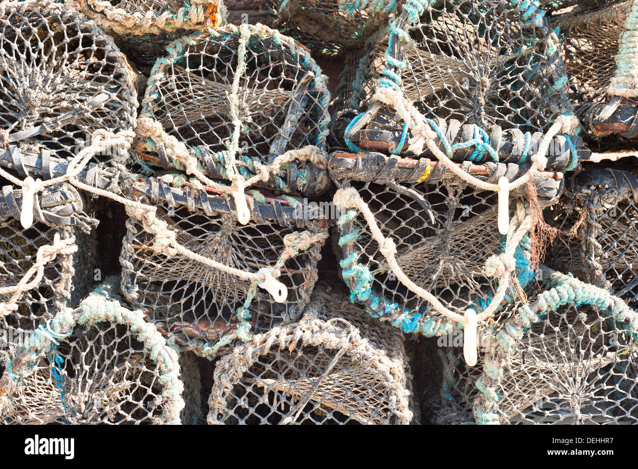 Lobster Pots and Creels Stock Photo