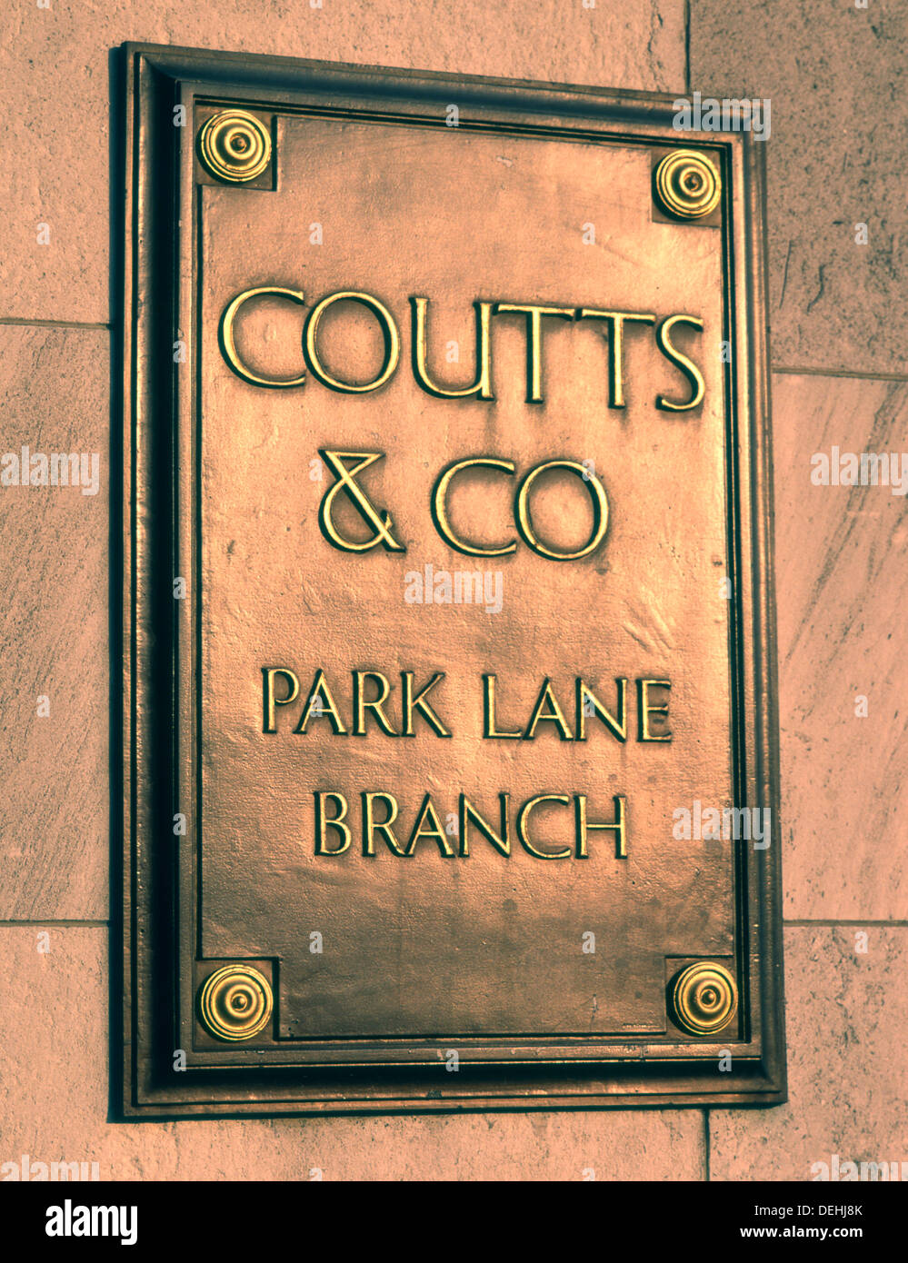England London, Coutts bank Stock Photo