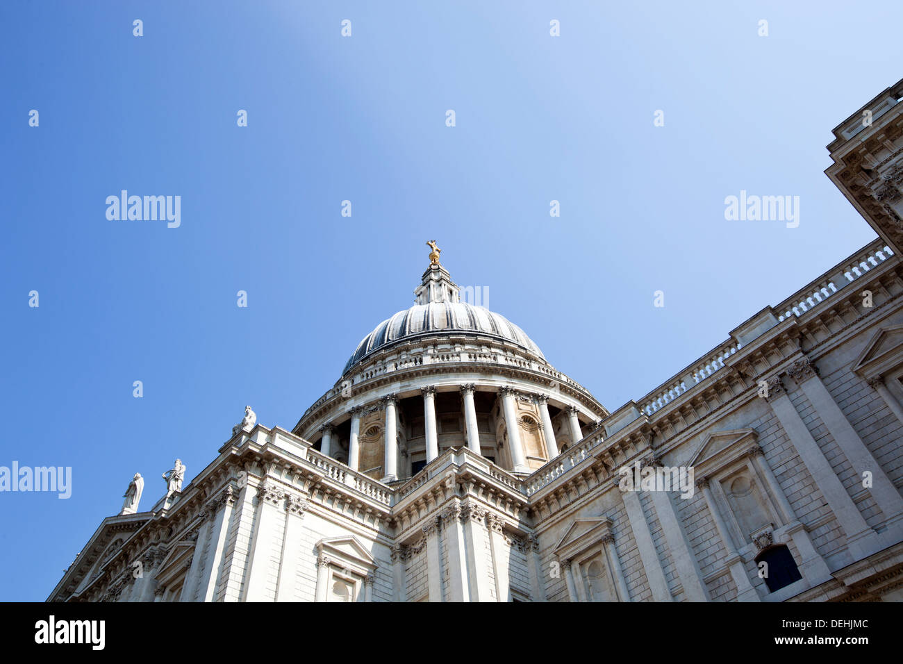 View from below St. Paul's cathedral, London Stock Photo