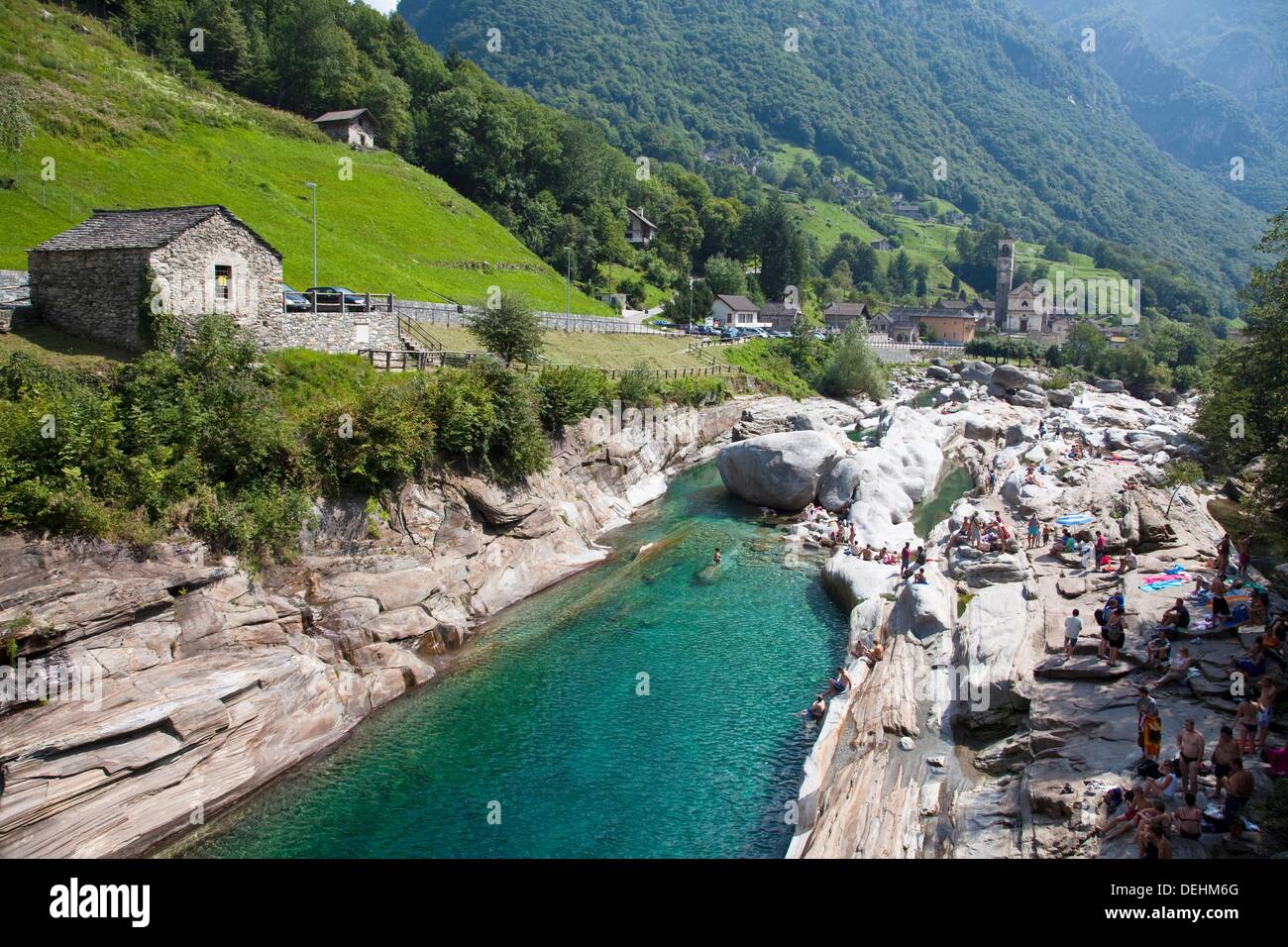 Lavertezzo, Valle Verzasca, Ticino, Switzerland Stock Photo 60625336