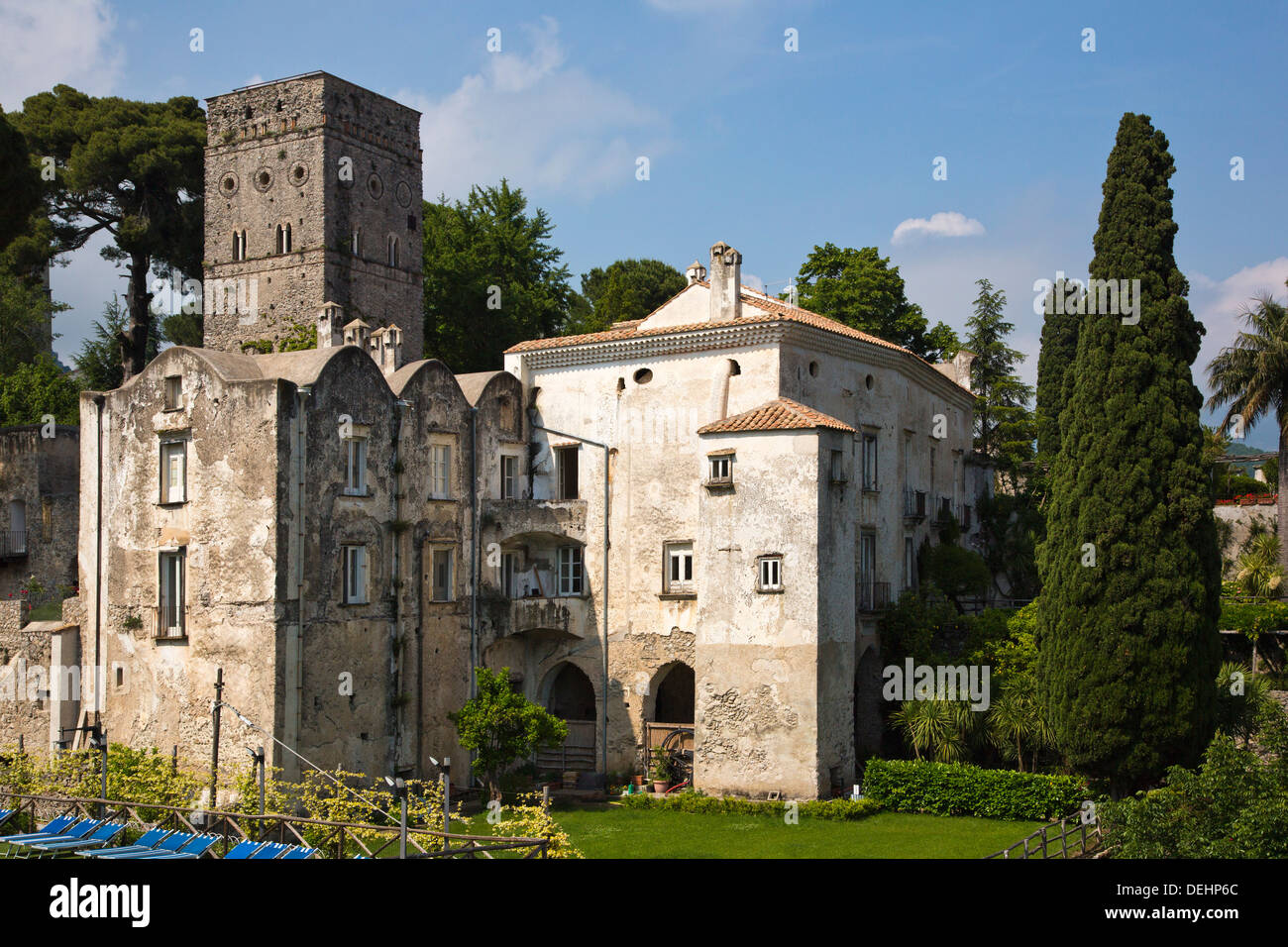 Historic building in a town, Villa Rufolo, Ravello, Salerno Province, Campania, Italy Stock Photo