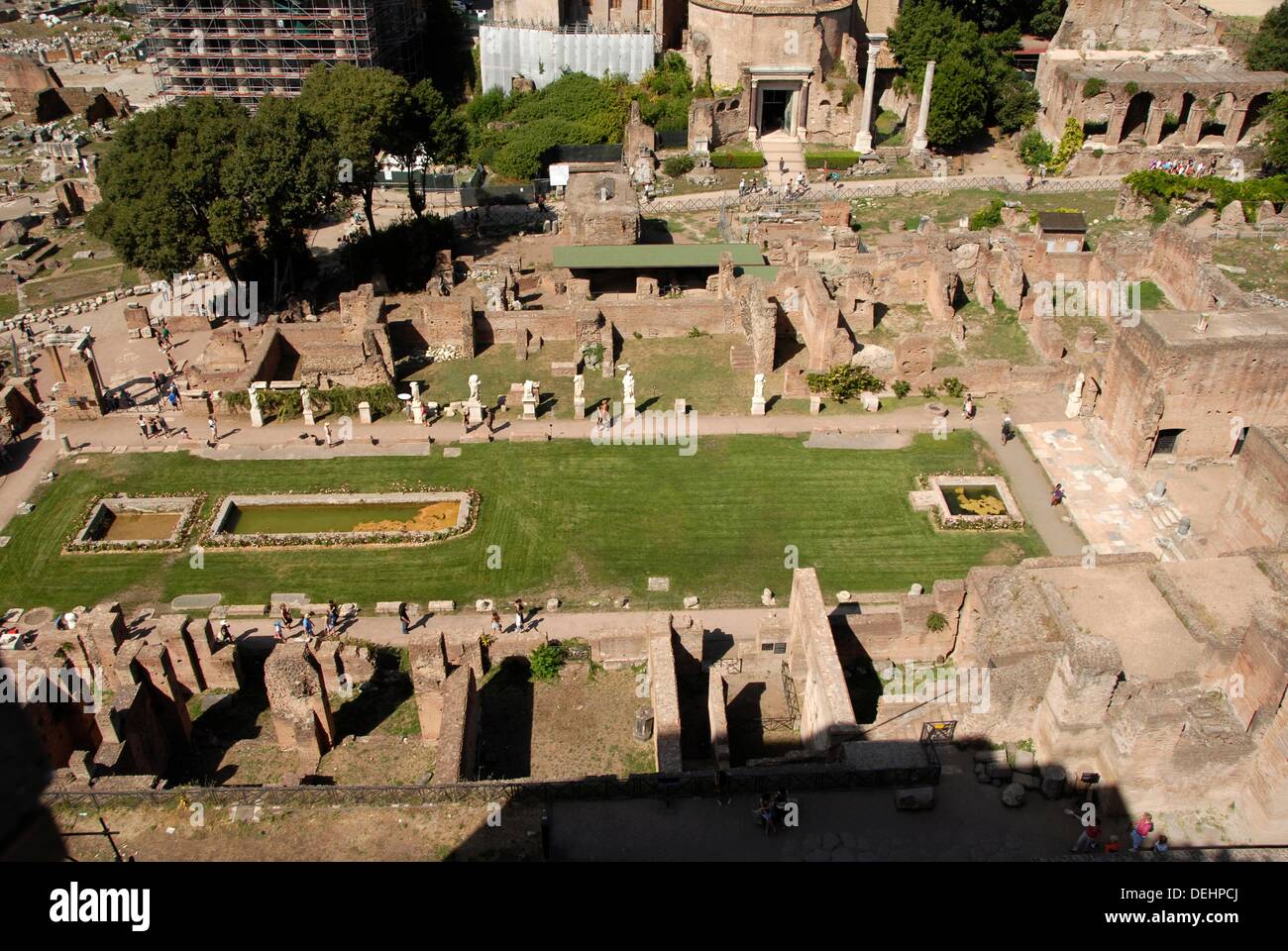 The House of the Vestal Virgins from the Palatine Hill, The Roman Forum