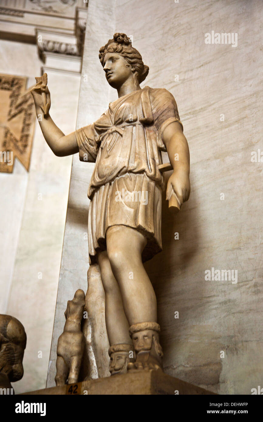 Diana statue in a museum, Vatican Museums, Vatican City, Rome, Lazio