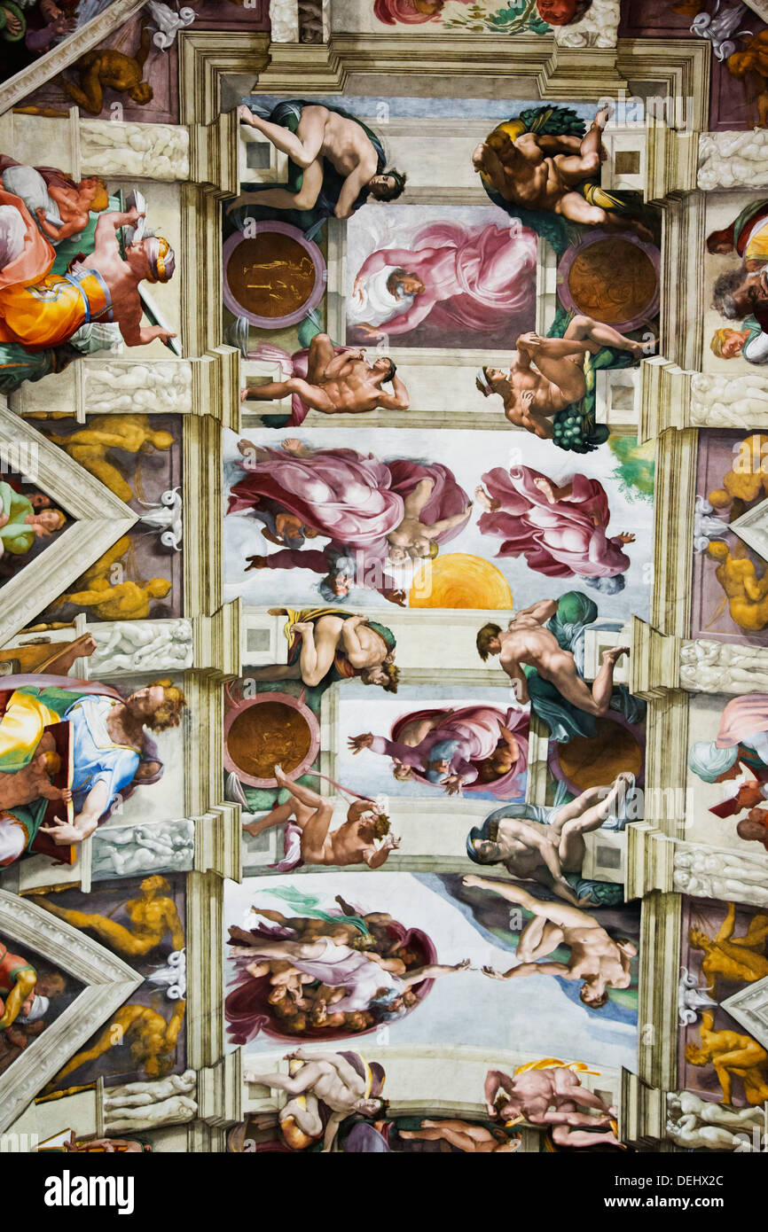 Michelangelo's fresco The Creation Adam in the chapel a museum Sistine ...