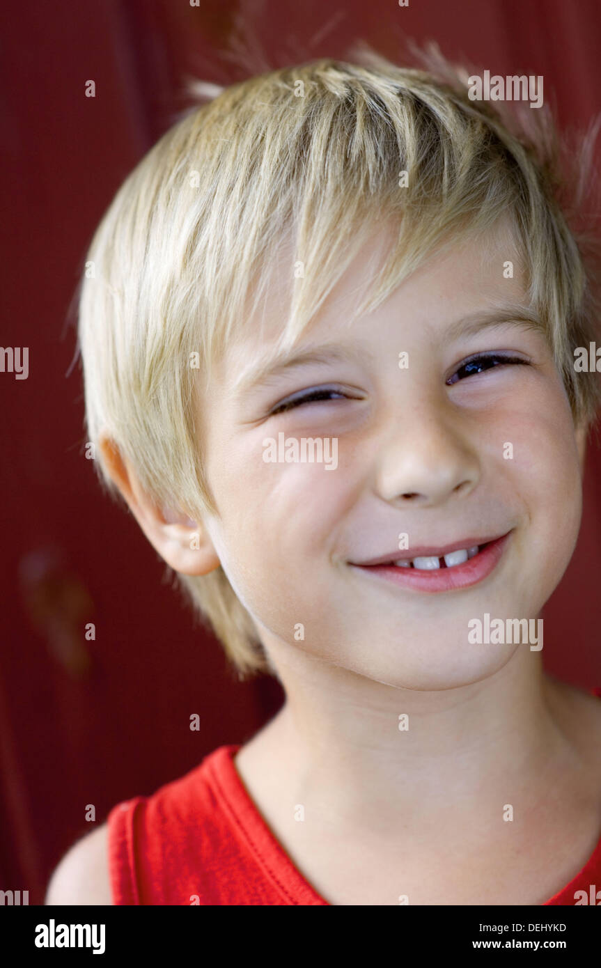 Six years old caucasian boy Stock Photo Alamy