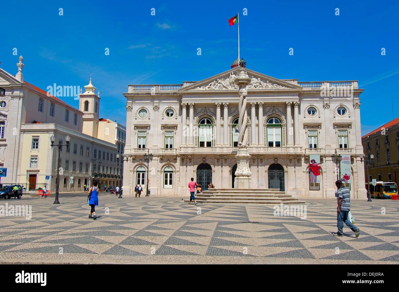 Lisbon, Town Hall, Baixa District, Portugal Stock Photo Alamy