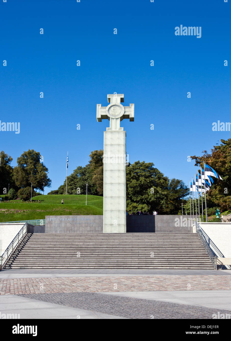 Freedom Monument Freedom Square, Tallinn Stock Photo