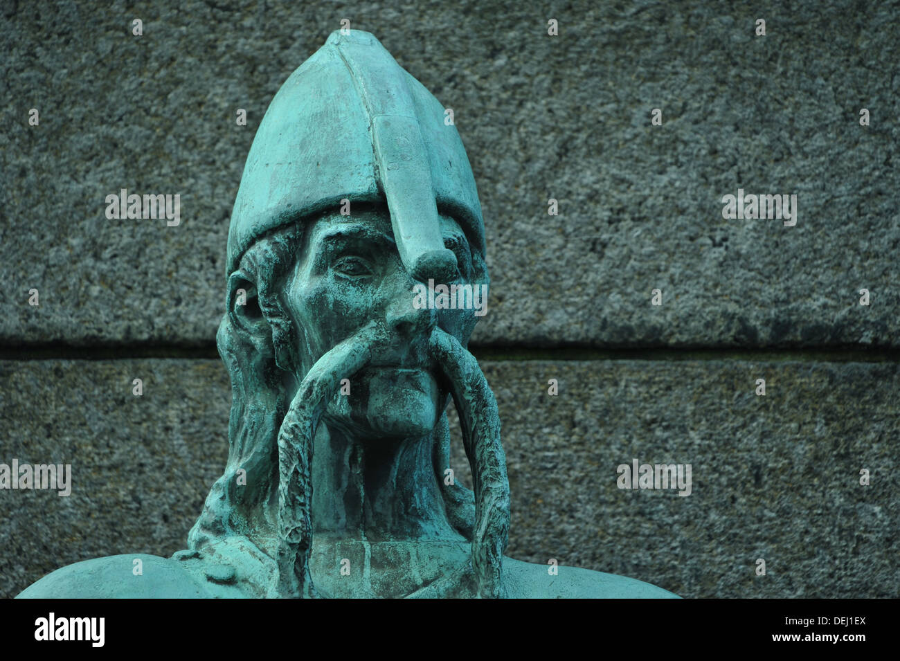 Viking Monument in the City of Bergen, Norway. Stock Photo