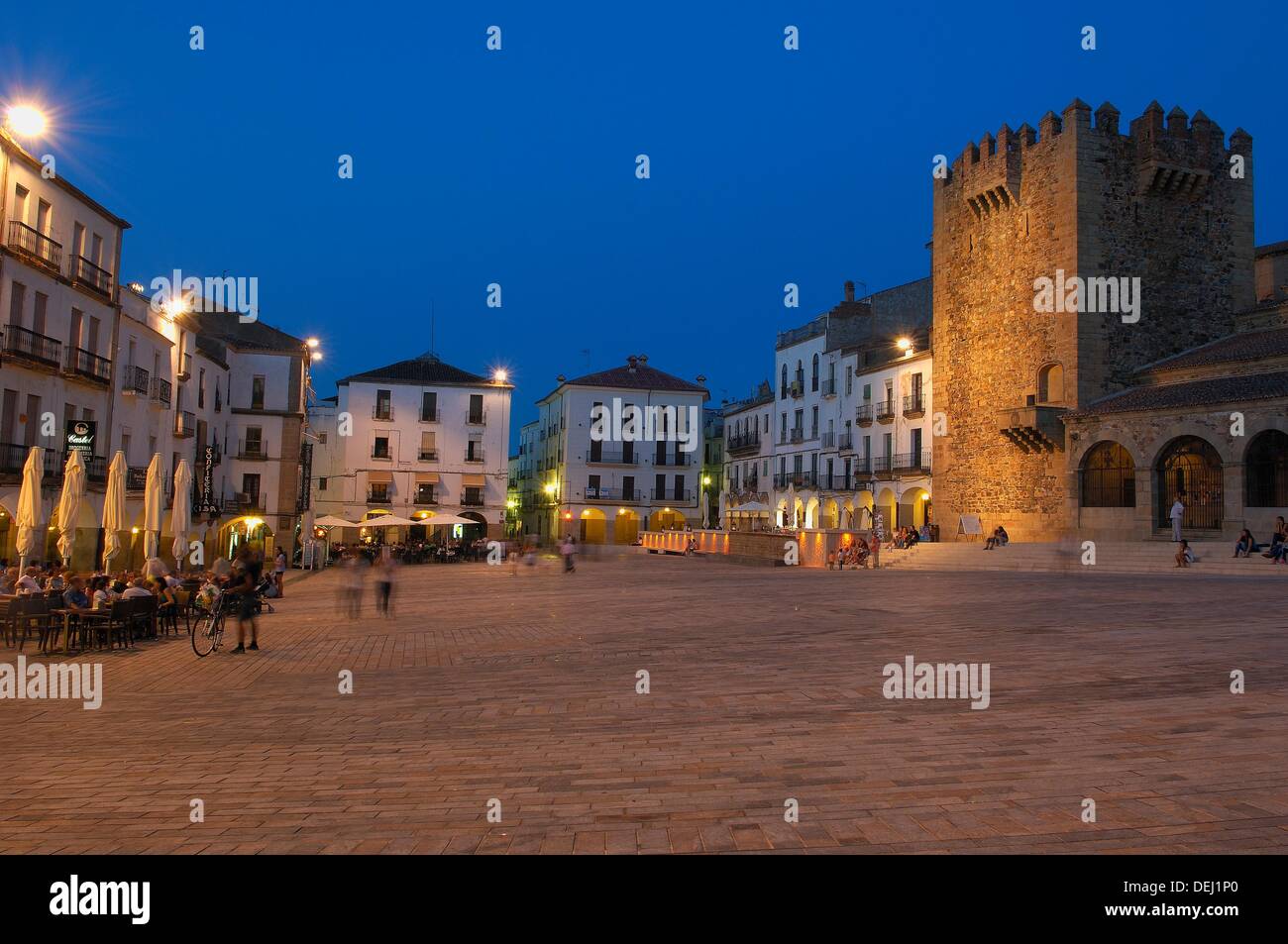 Plaza Mayor (main square) in old town, Caceres, UNESCO world Heritage
