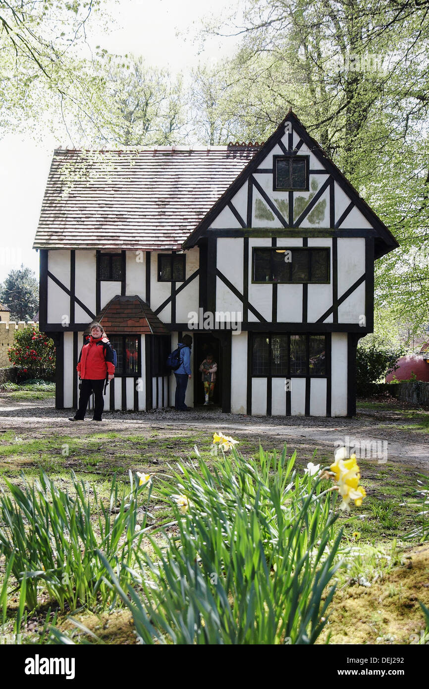 A Tudor style playhouse for children to explore in fairytale land at