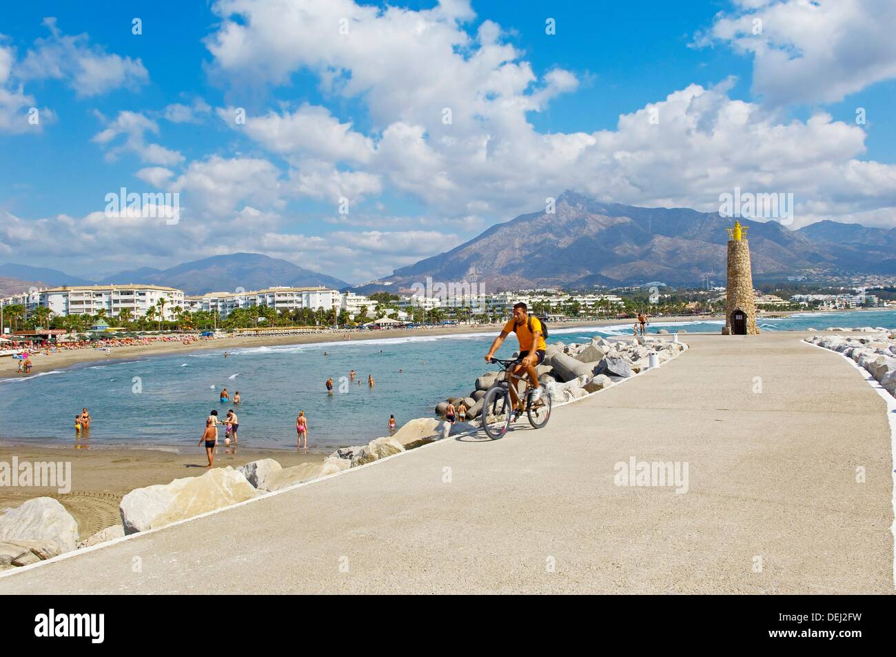Puerto Banus beach. Marbella. Malaga province. Costa del Sol. Andalucia.  Spain Stock Photo - Alamy