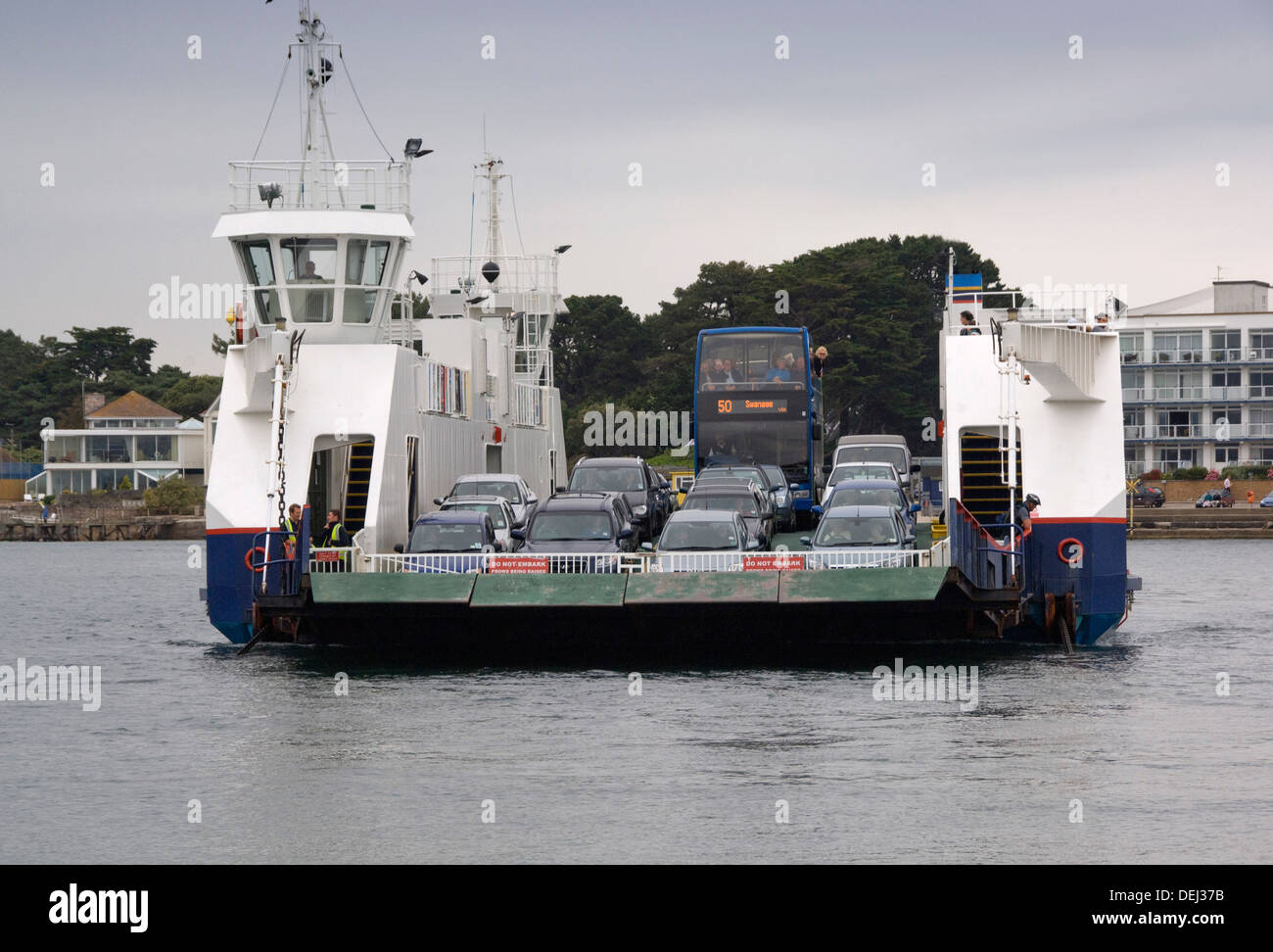 The scheduled opentopped 50 bus service, from Bournemouth to Swanage on