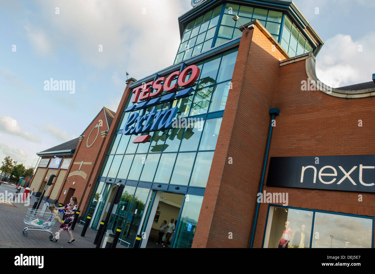 Main entrance of Serpentine Green Shopping Centre or retail park