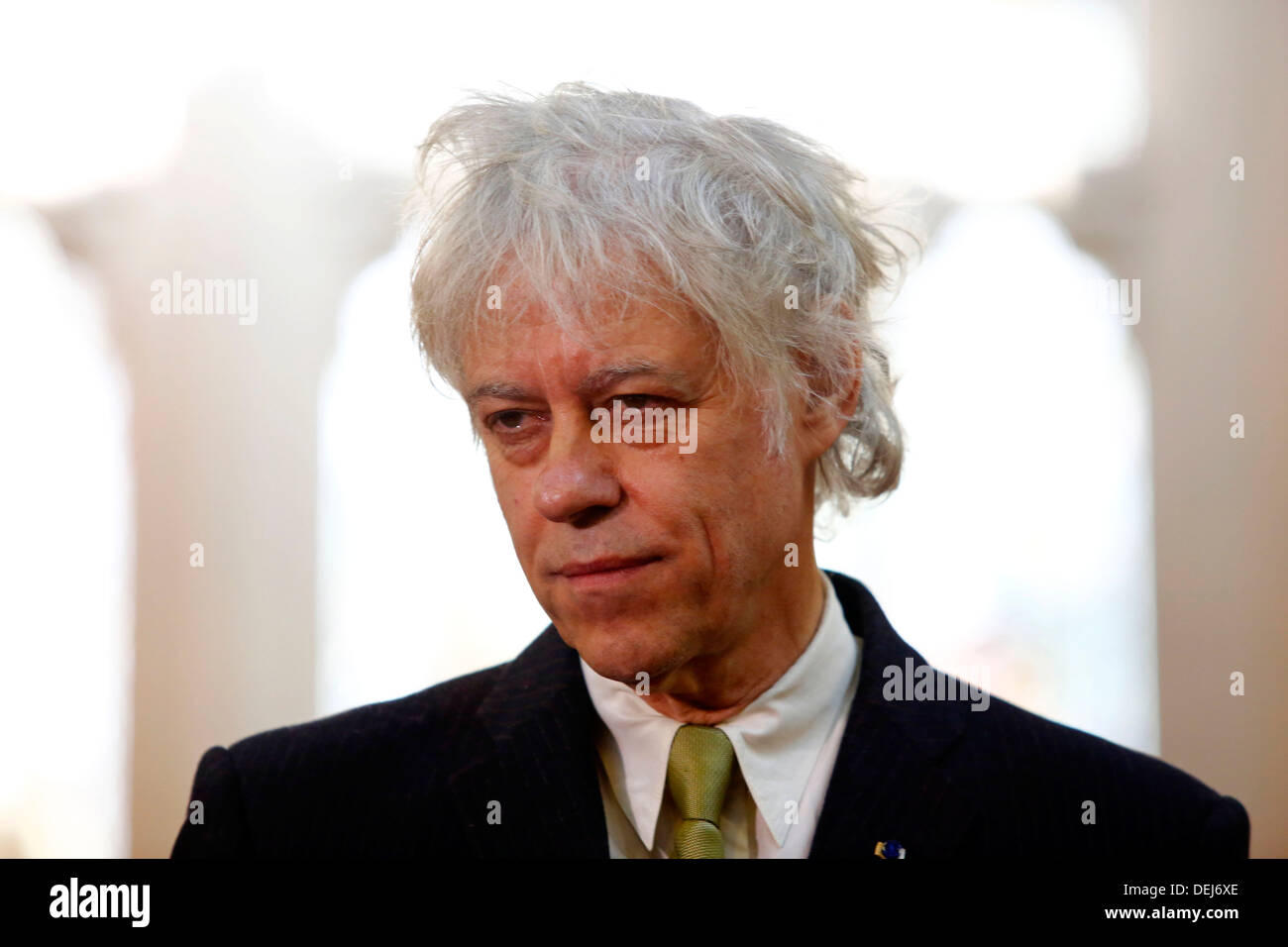 Irish musician Sir Bob Geldof attends a ceremony where he received the Freedom of the City of London certificate at the Guildhal Stock Photo