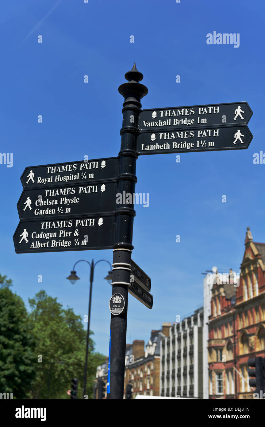 Pedestrian road signs, London, England, United kingdom. Stock Photo