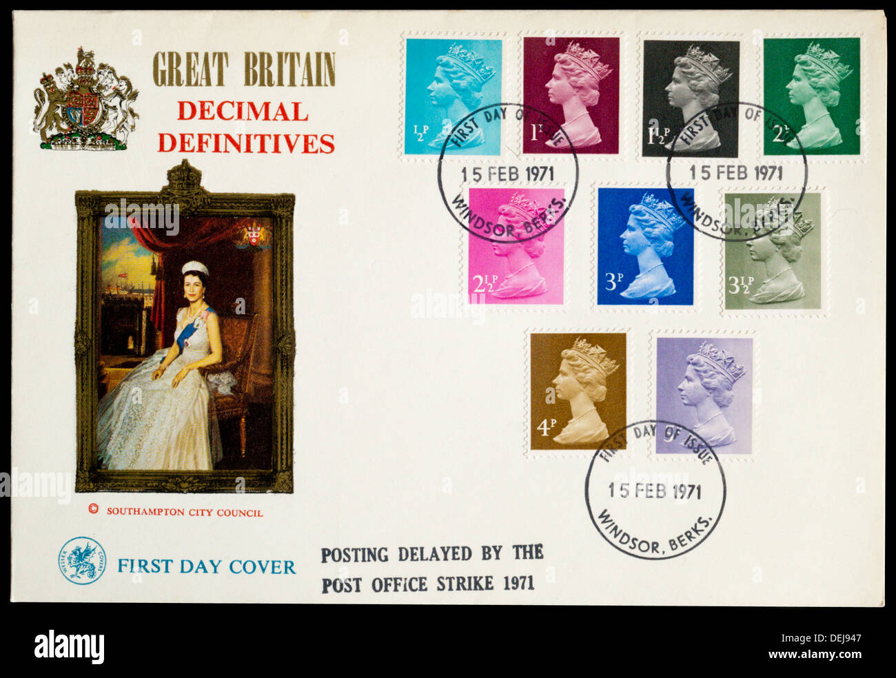 United kingdom postage stamp 3p hi-res stock photography and