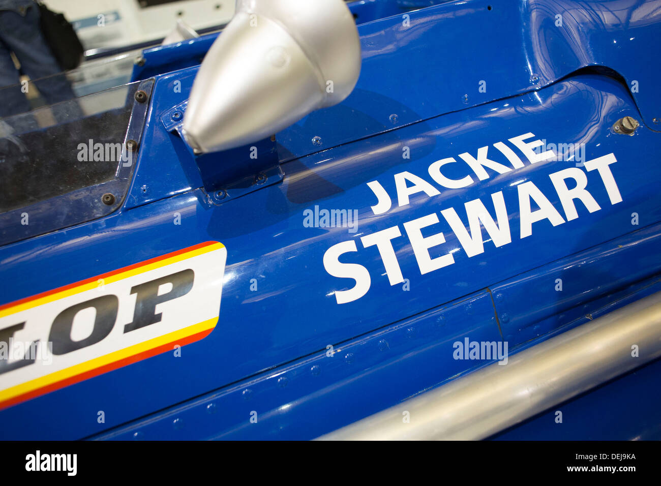 Jackie Stewart Formula 1. Heritage Motor Centre is the largest collection of British classic vintage cars. Gaydon, England, UK. Stock Photo