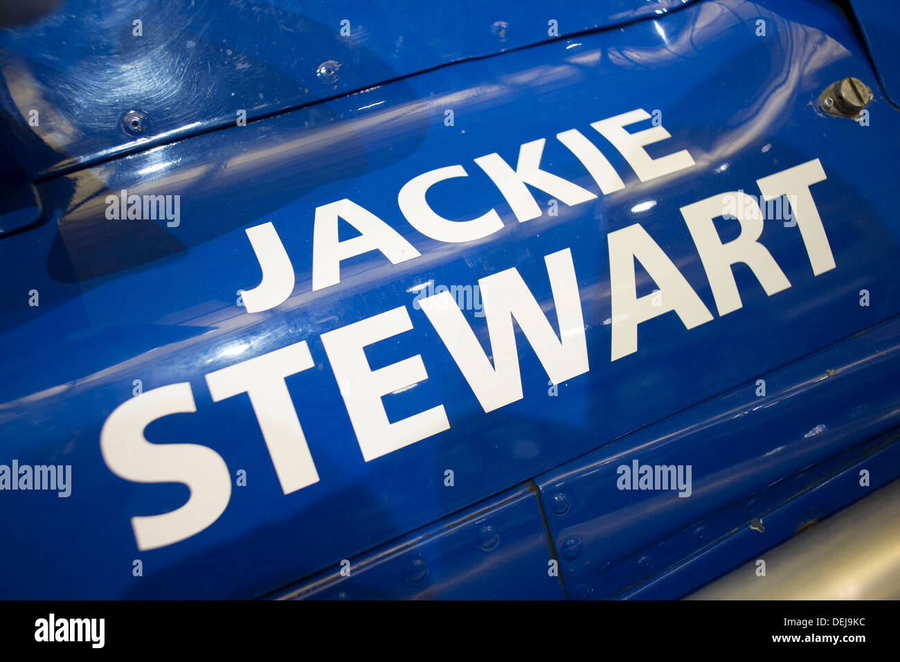 Jackie Stewart Formula 1. Heritage Motor Centre is the largest collection of British classic vintage cars. Gaydon, England, UK. Stock Photo