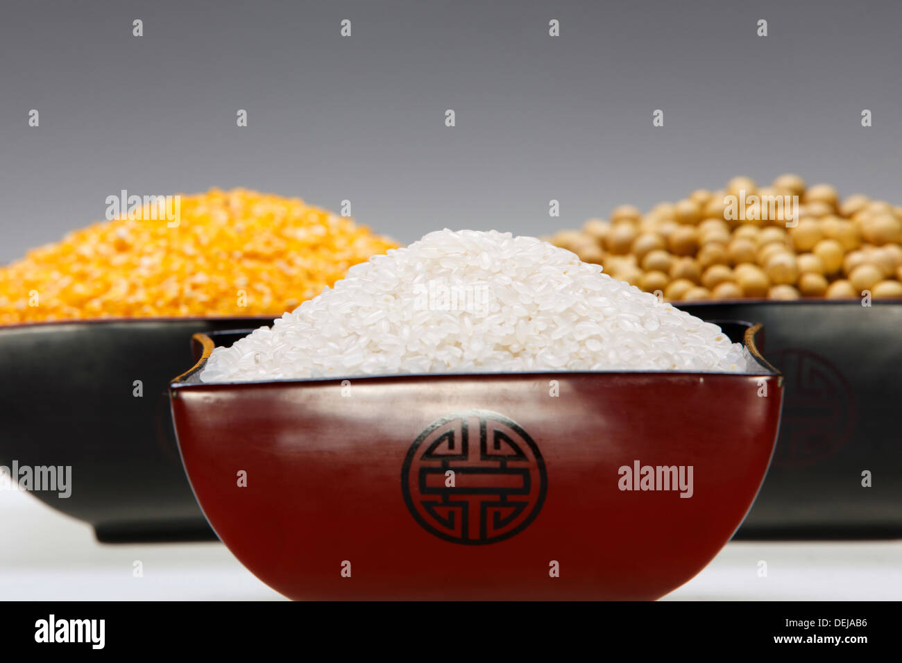 Rice,corn and soybean Stock Photo - Alamy