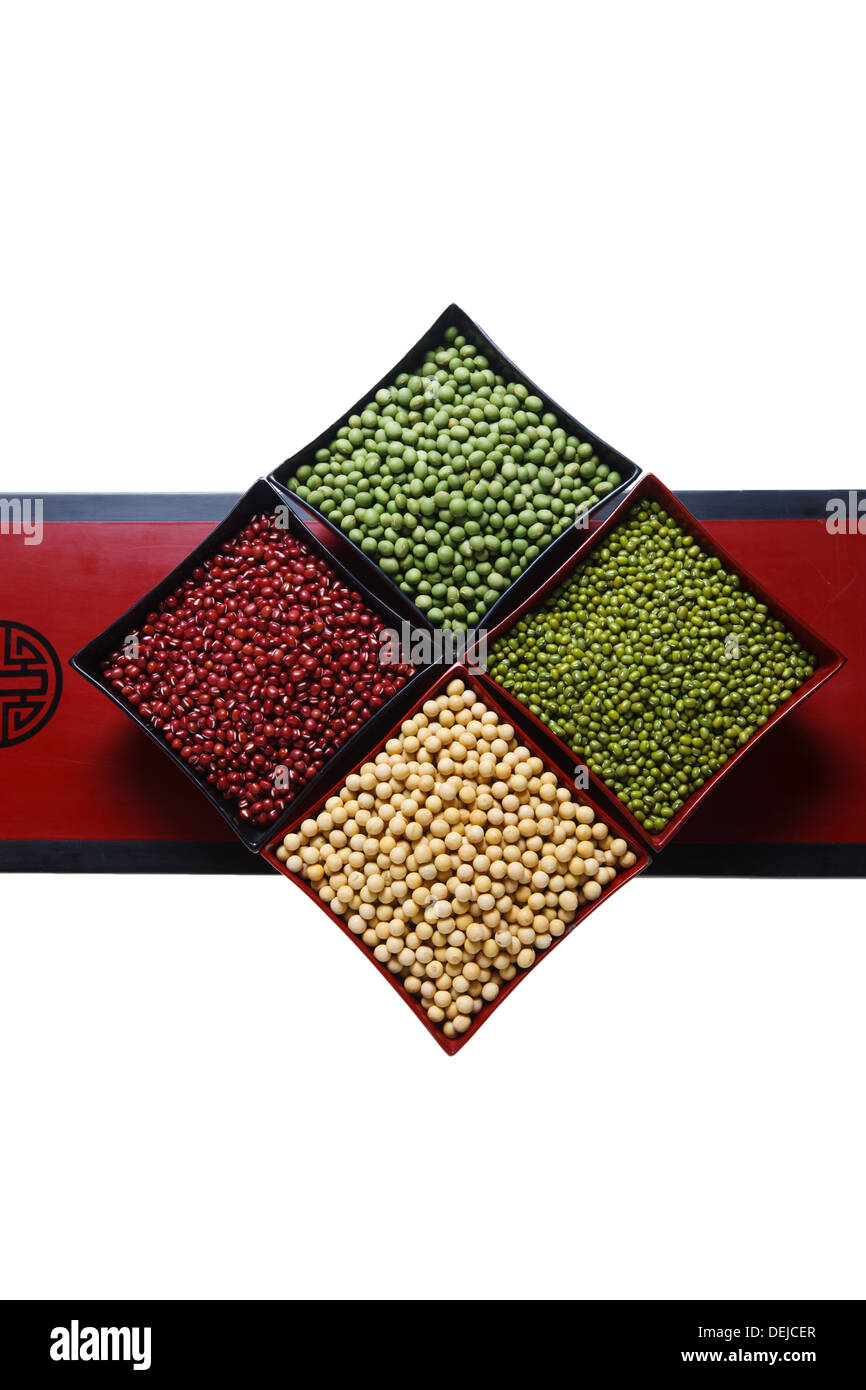 Red bean,soybean,green bean and mung bean Stock Photo Alamy