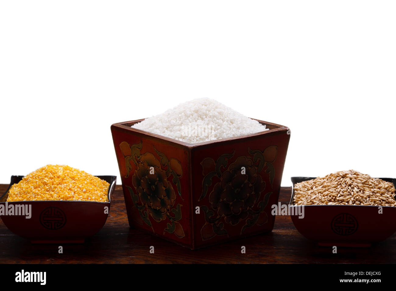 Rice,corn and wheat Stock Photo Alamy