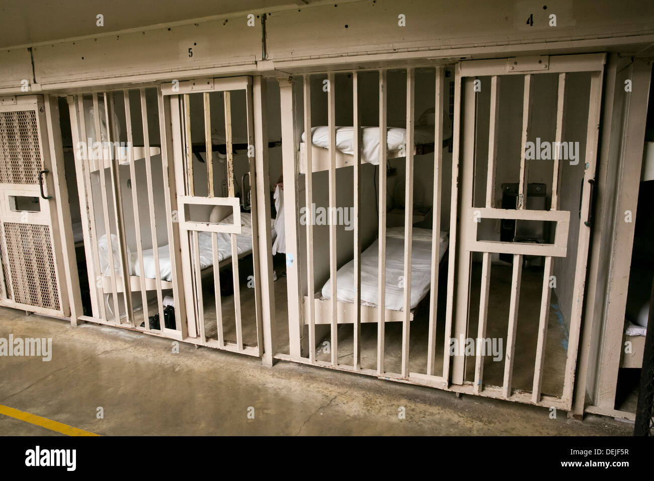 Prison cells at Darrington Unit prison near Houston, Texas Stock Photo