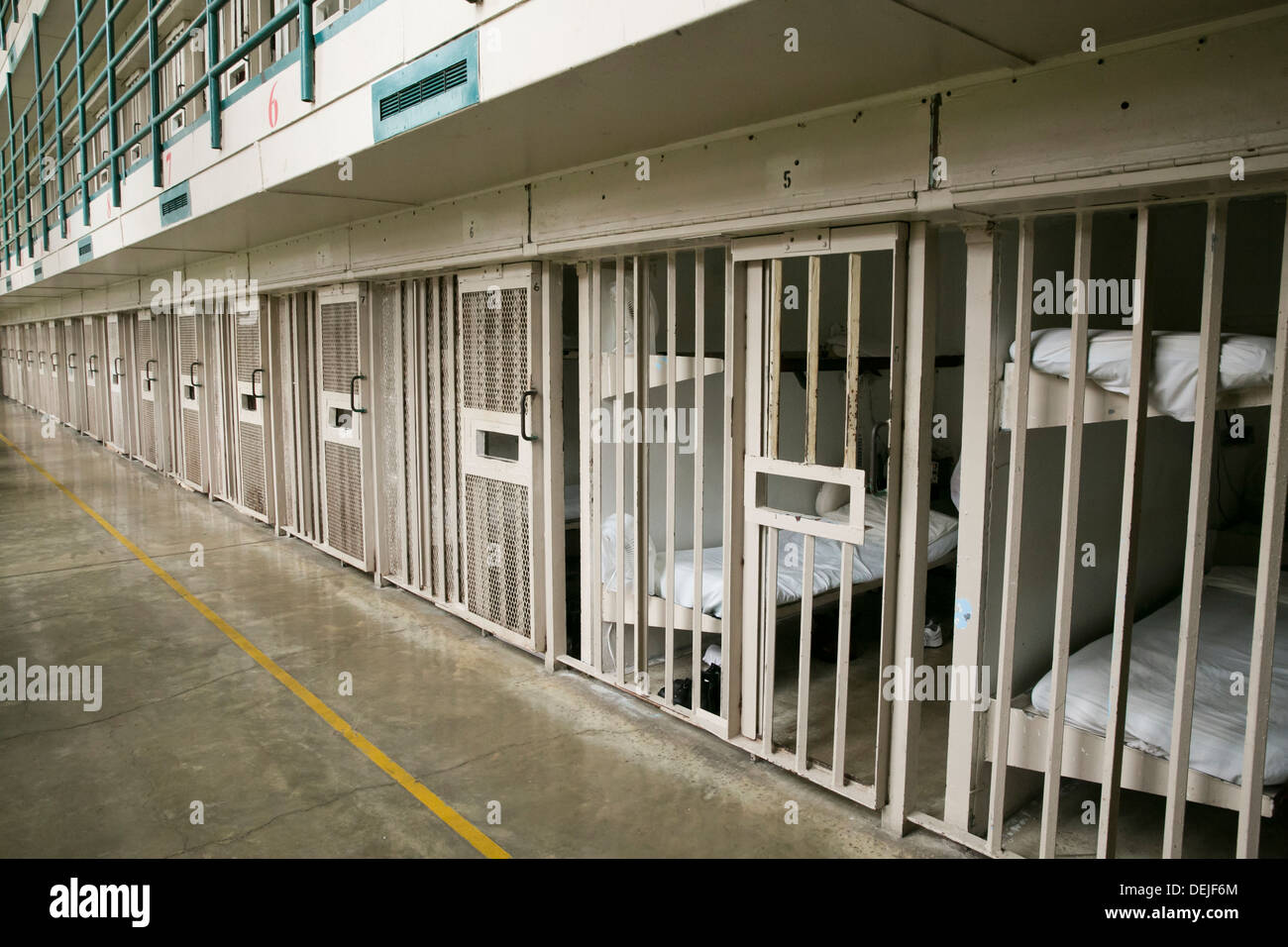 Prison cells at Darrington Unit prison near Houston, Texas Stock Photo