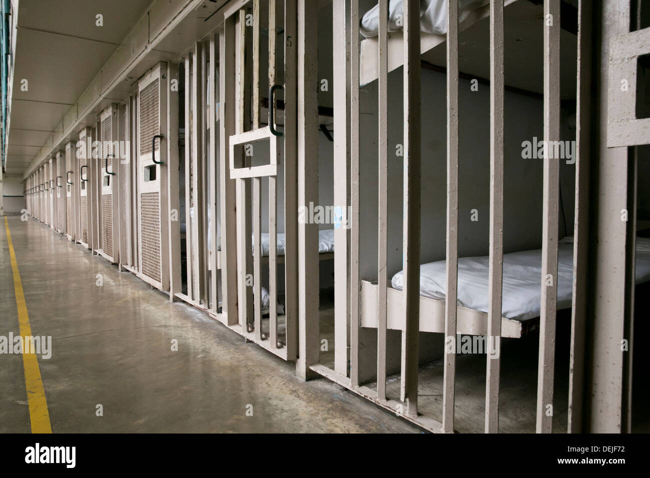 Prison cells at Darrington Unit prison near Houston, Texas Stock Photo