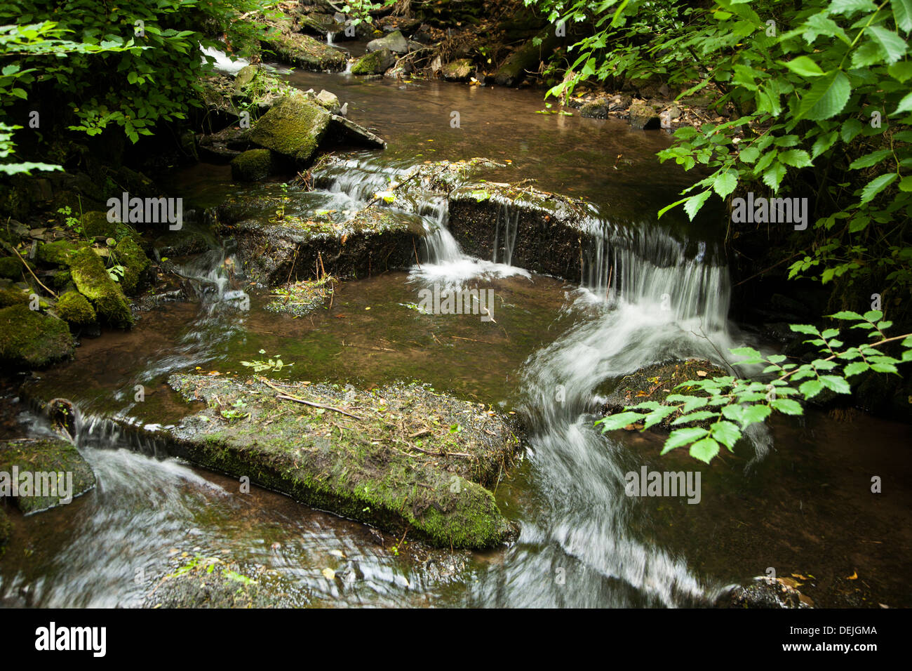 Lower part of Harmby waterfall Stock Photo