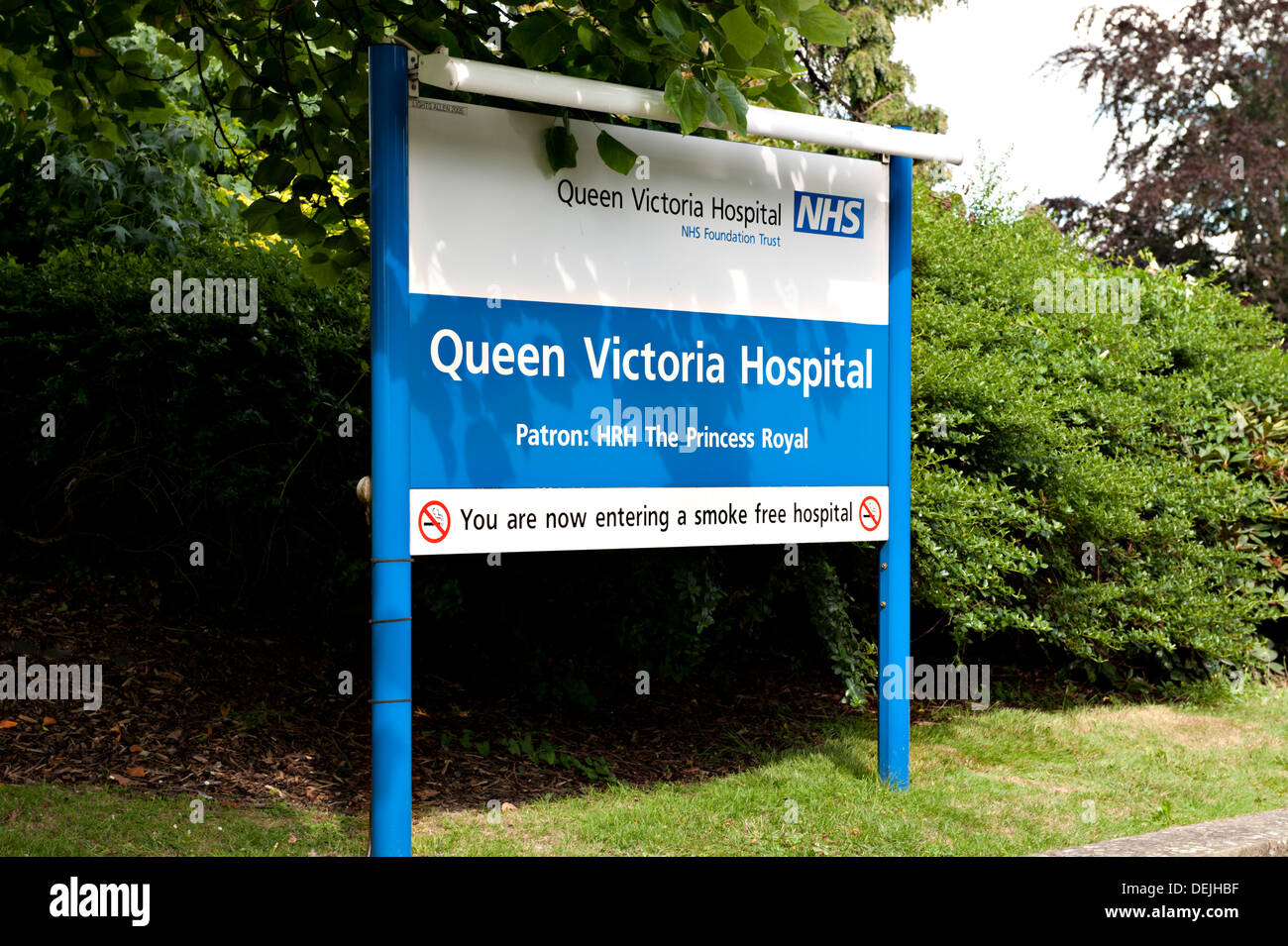 Entrance to Queen Victoria Hospital,  East Grinstead, England UK Stock Photo