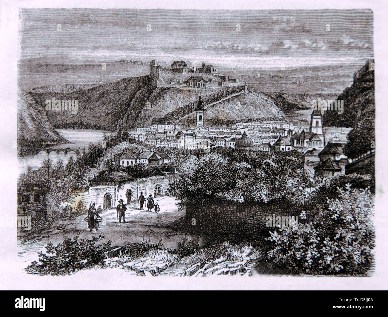 16th century view of Besançon, Doubs, Franche-Comté, France Stock Photo