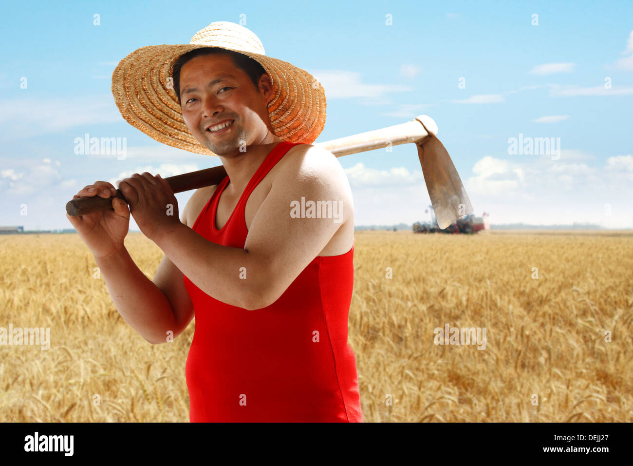 Farmer with hoe hires stock photography and images Alamy