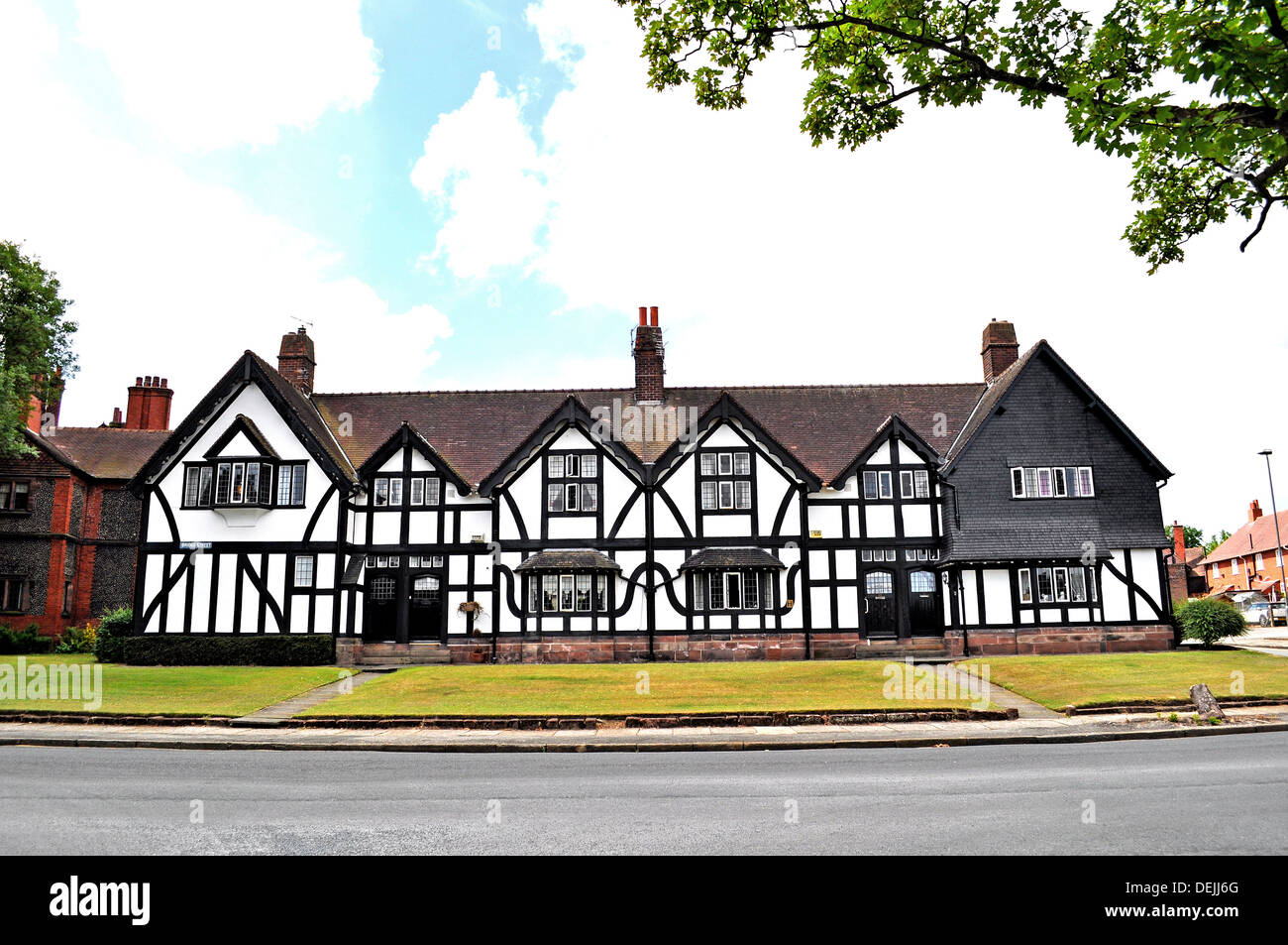 The village of Port Sunlight in Mersyside, UK Stock Photo