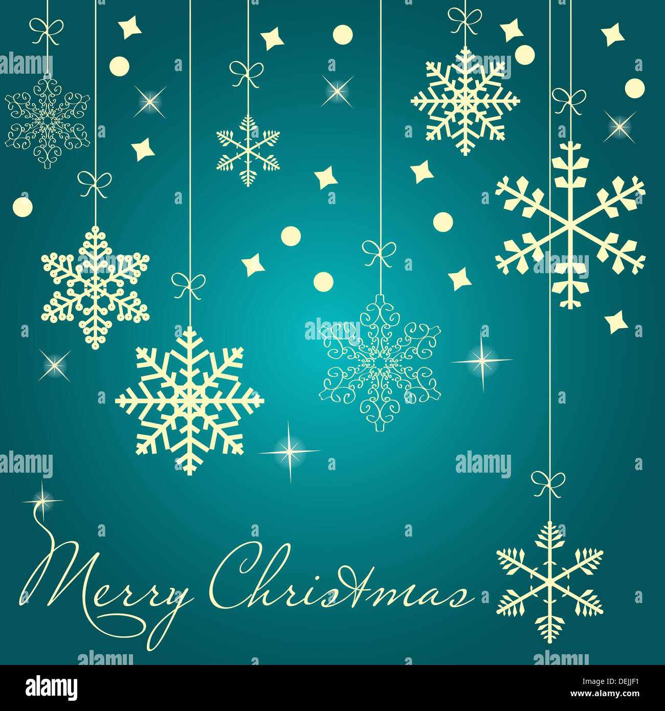 Christmas card with snowflakes vector illustration Stock Photo - Alamy