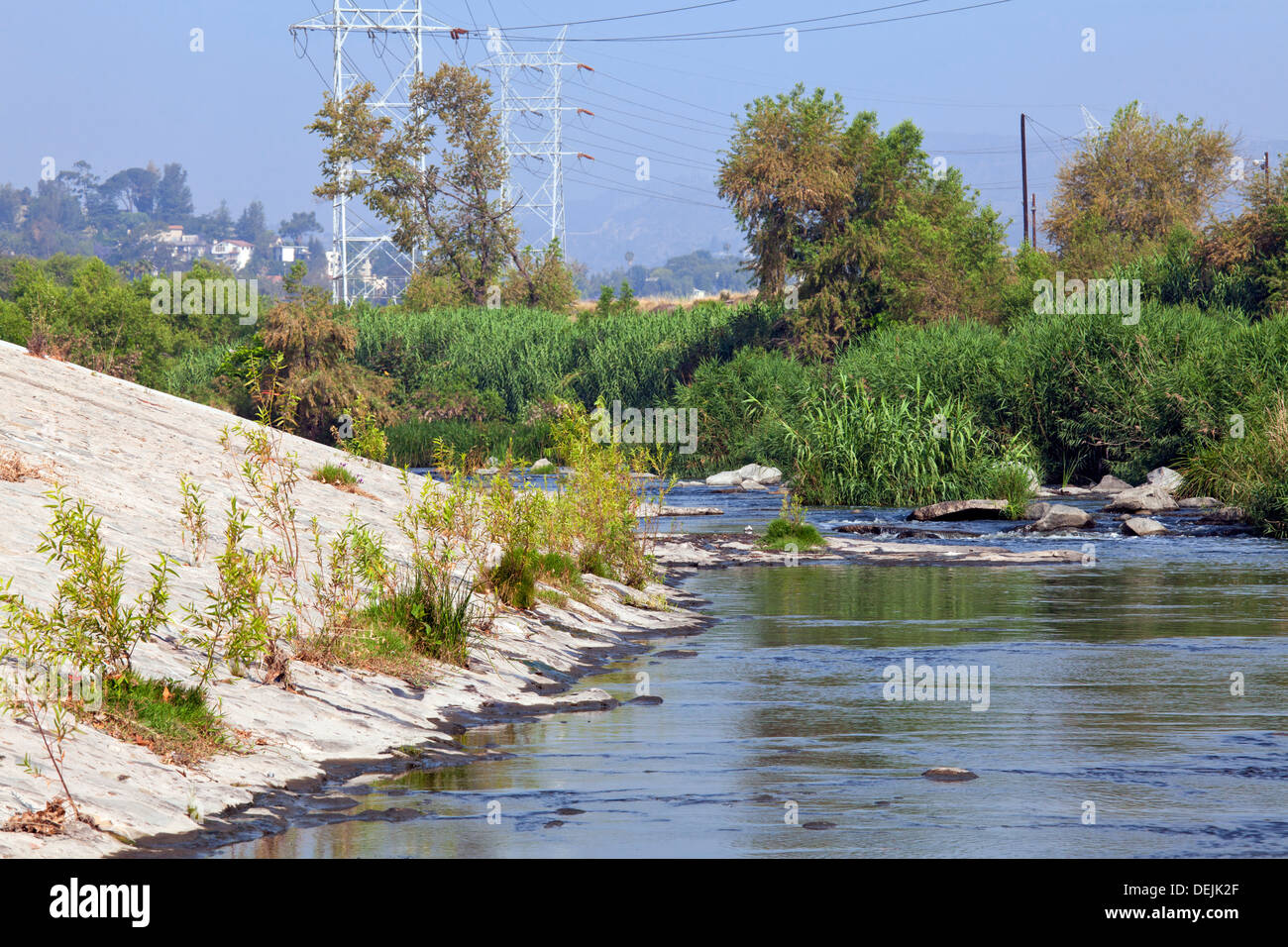Los Angeles River along Elysian Valley, Los Angeles, California Stock Photo Alamy