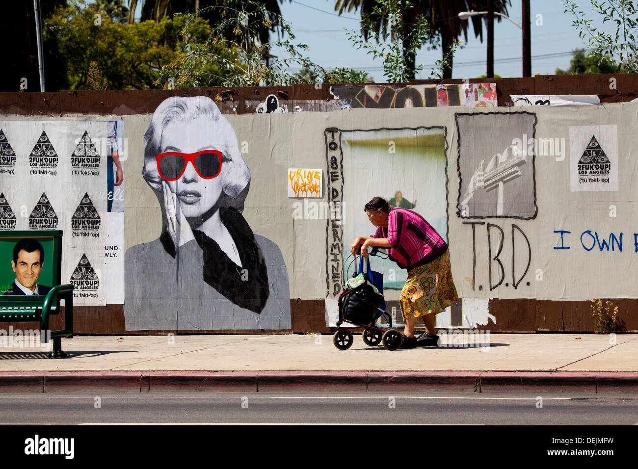 Street Art on La Brea Ave., Los Angeles, California, United States of America Stock Photo