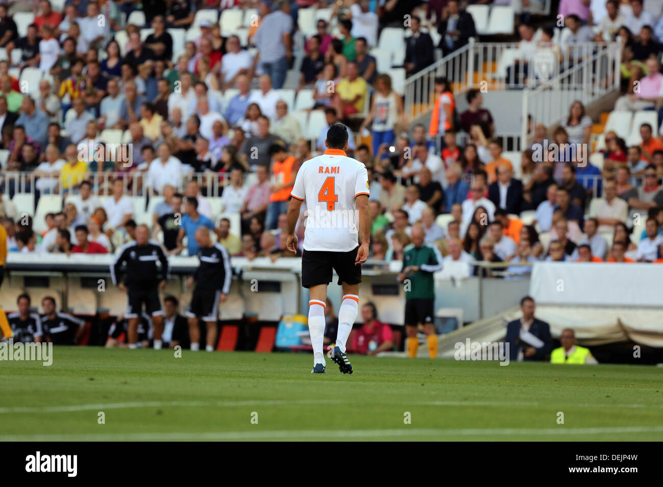 Valencia Rami Valencia, Spain. Thursday 19 September 2013 Pictured: Adil Rami of ...