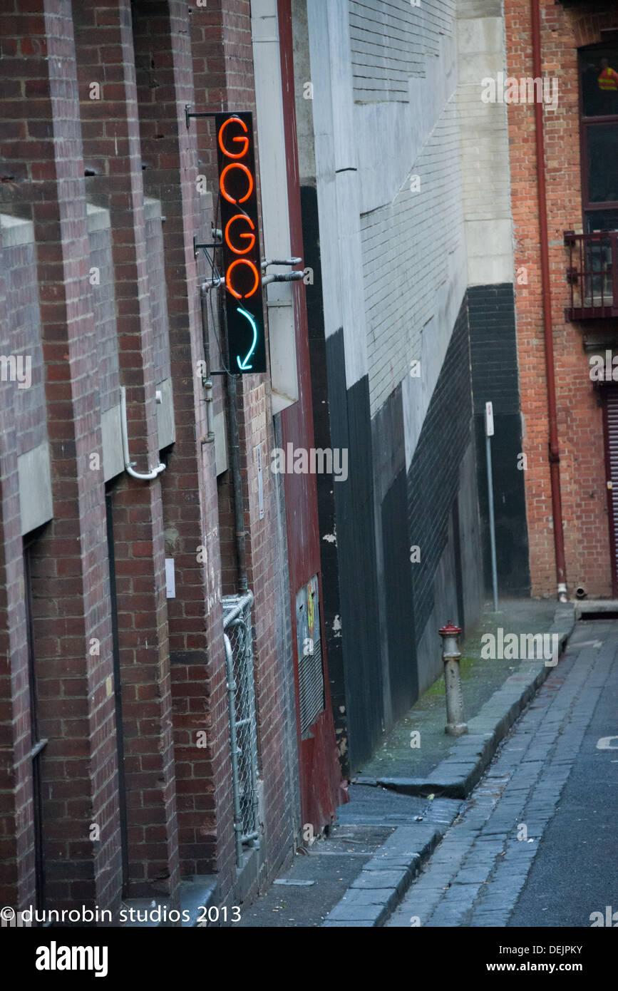 ACDC lane Melbourne outside cherry bar rock venue Stock Photo