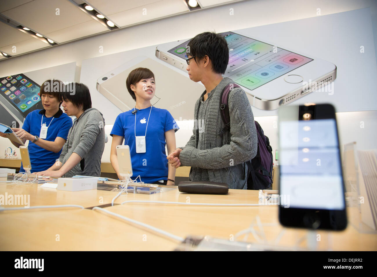 Tokyo, Japan - Apple's newest iPhones go on sale at its flagship store
