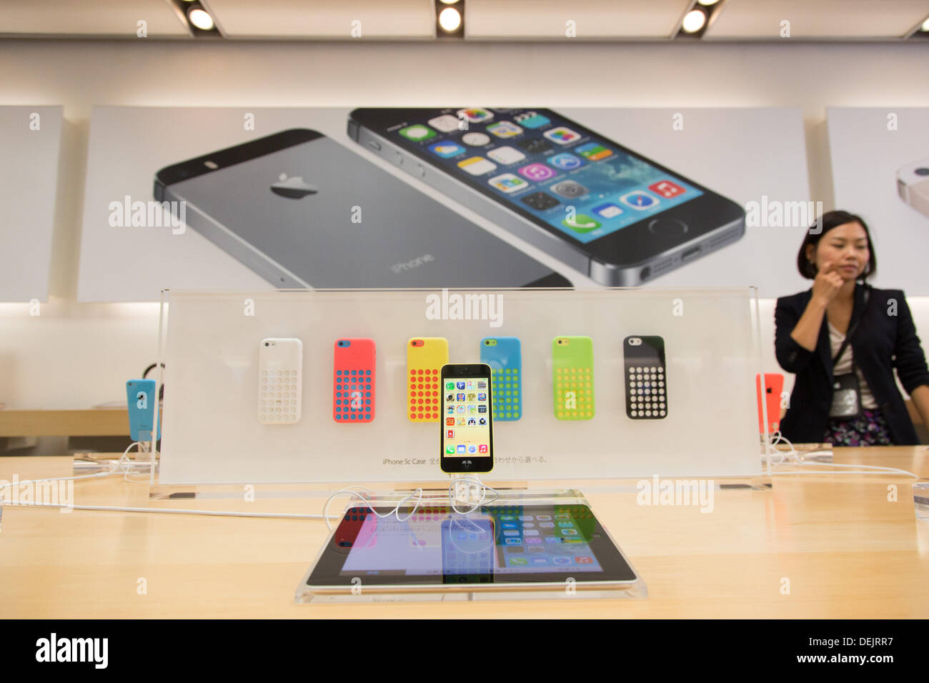 Tokyo, Japan - Apple's newest iPhones go on sale at its flagship store
