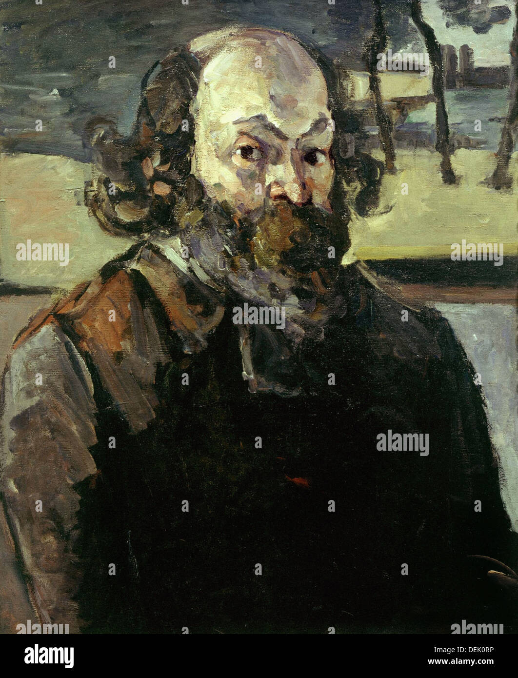 Paul Cézanne - Self Portrait - 1873 - Orsay Museum - Paris Stock Photo