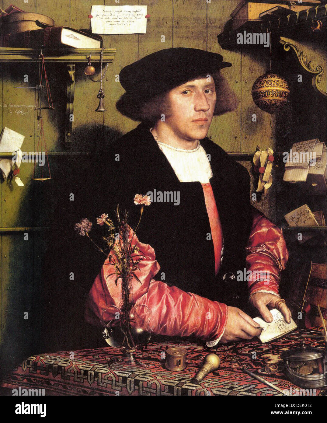 Hans Holbein - The Merchant Georg Gisze - 1532 - Gemaldegalerie - Berlin Stock Photo
