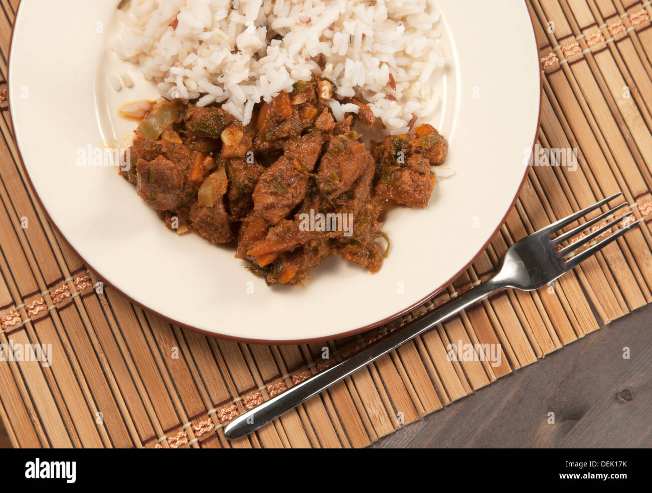 Meat Plus Rice Meat rice vegetables hi-res stock photography and images - Alamy