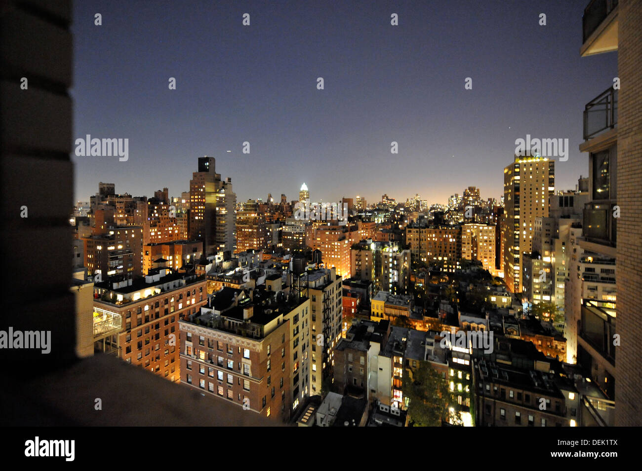 Night View From Upper East Side New York City Apartment Stock Photo Alamy