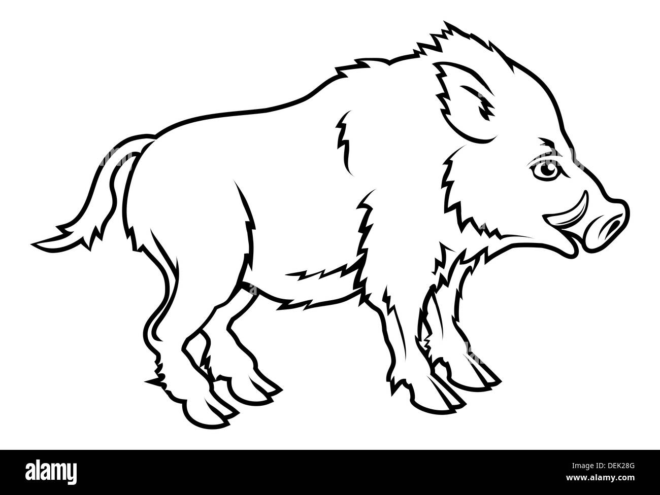 An illustration of a stylised boar perhaps a boar tattoo Stock Photo - Alamy, image size:1300x976