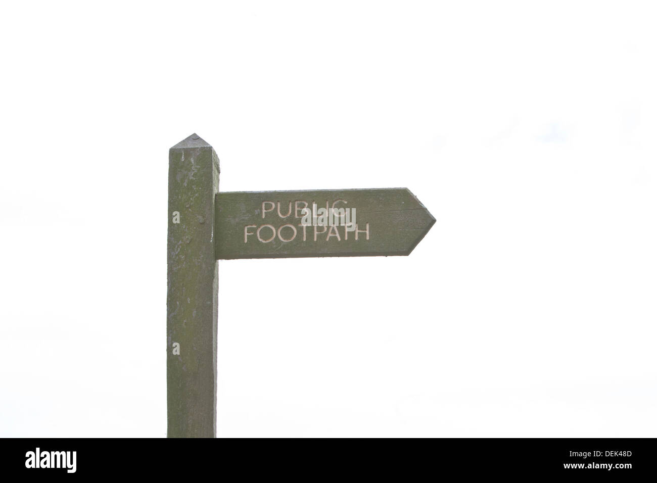 Public Footpath Sign Stock Photo