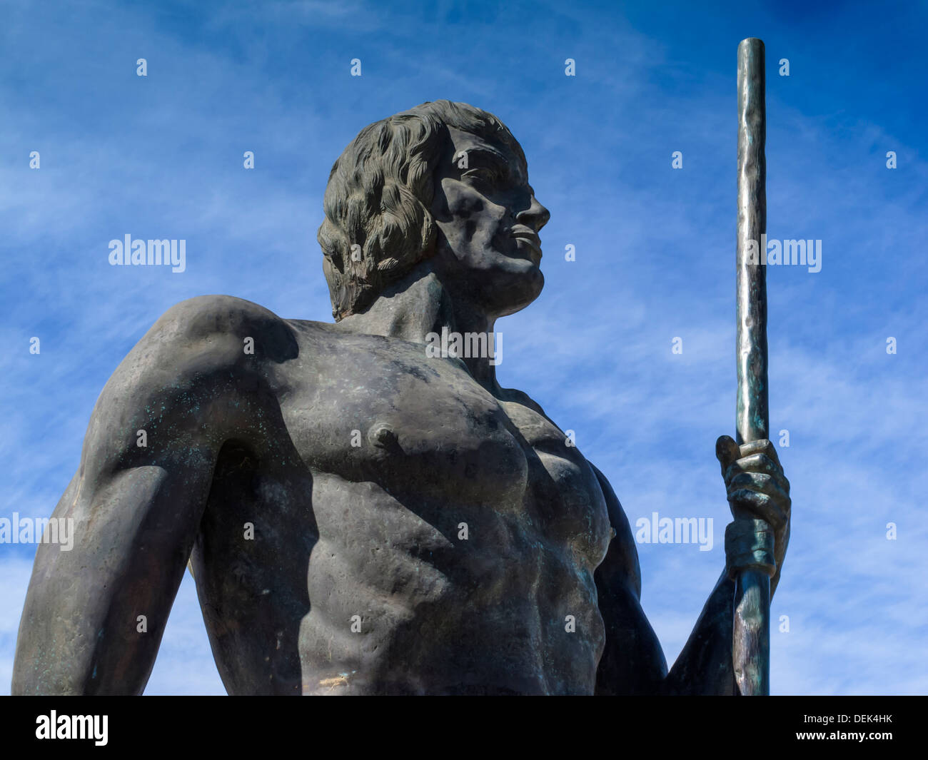 Statues of Guise and Ayose Parque Rural Fuerteventura Canary Islands Spain Stock Photo