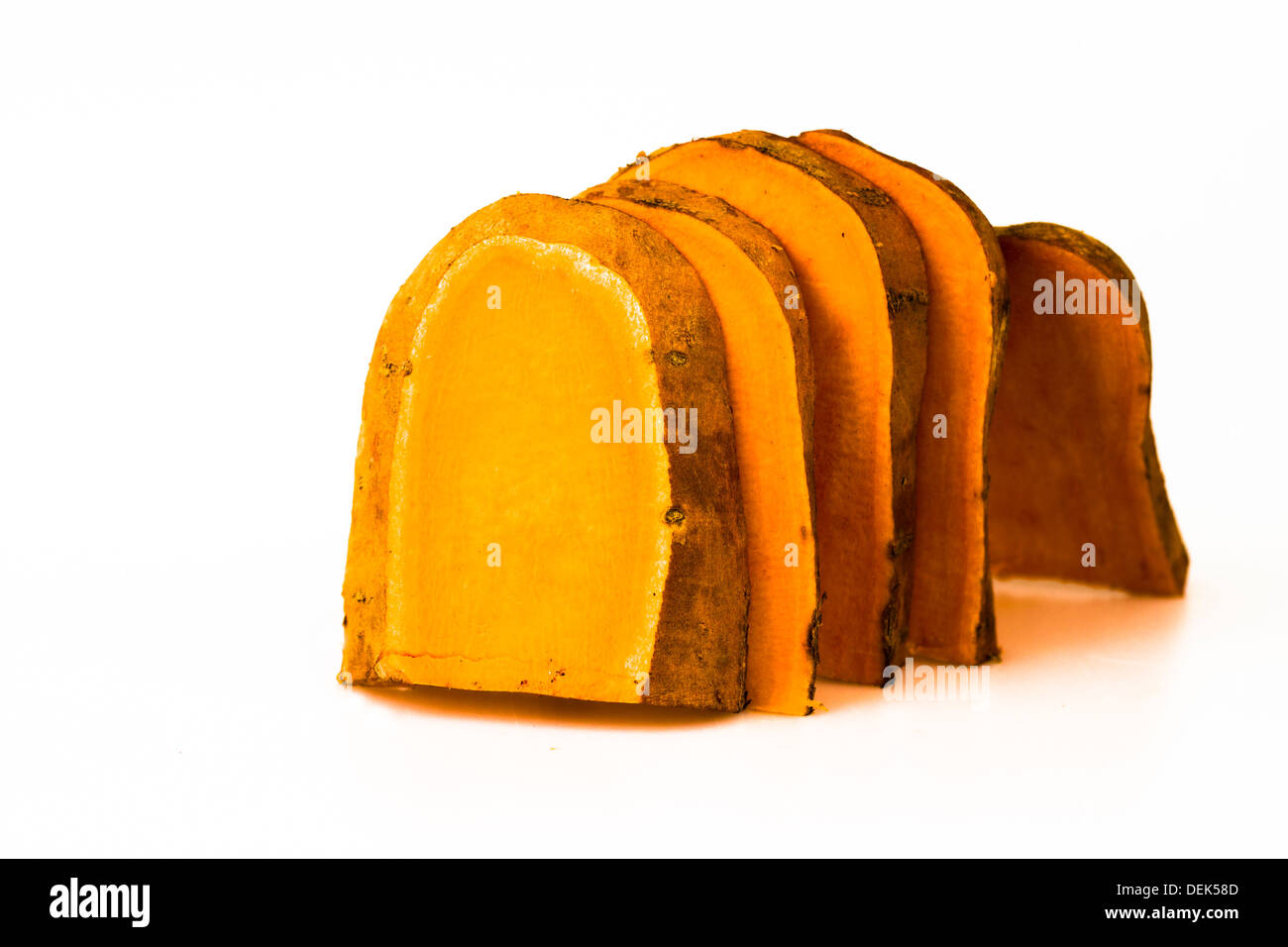 Sweet potato arranged to look like toast Stock Photo
